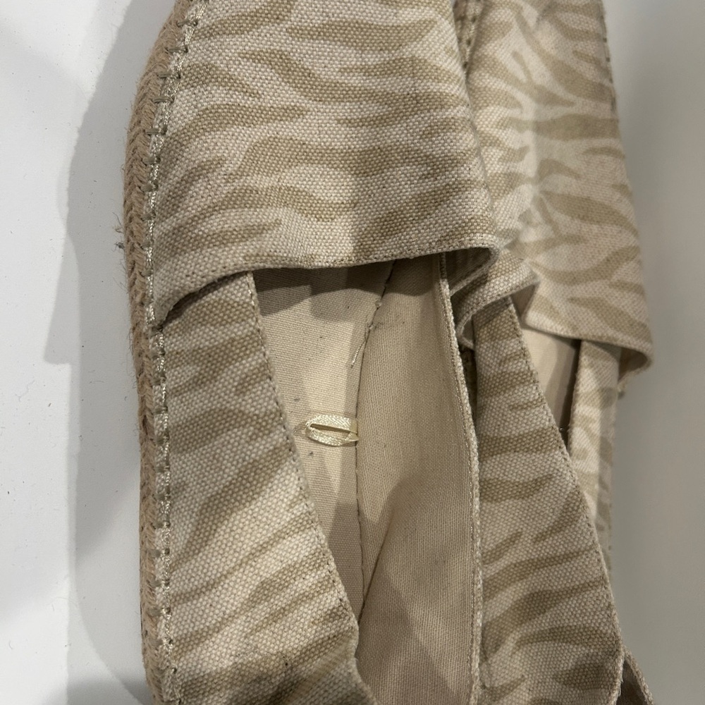 Zara Beige Zebra Print Espadrilles